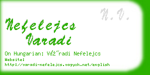 nefelejcs varadi business card